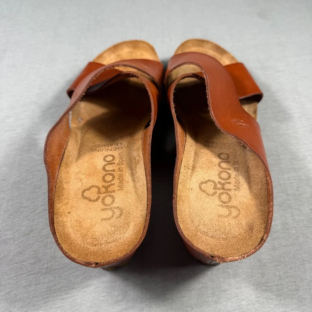 yokono leather wedge